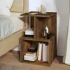 vidaXL Noční stolek Smoked Oak 35x35x55 cm výrobek ze dřeva Náhled obrázku produktu 3