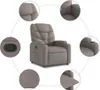 vidaXL Relaxsessel Taupe Stoff Produktbild-Vorschau 8