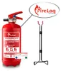 FireLoq 2kg Pulver Feuerlöscher für Brandklasse ABC mit 13A Produktbild-Vorschau 1