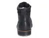 The back view of a black winter boot. Voir les images du produit