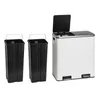 SVITA TM2X30 Weiß Treteimer 60 Liter Abfalleimer Mülleimer Produktbild-Vorschau 2