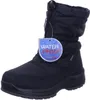 A black winter boot with a waterproof tag. Anteprima dell’immagine prodotto