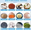 A collage of various powders and granules, each in a circular frame with a descriptive label below. Náhled obrázku produktu