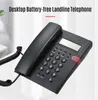 A black desktop landline telephone is shown from a diagonal angle against a light background. Produktbild-Vorschau