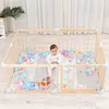 Holz Laufstall Baby 160×180 cm & Luxe Spielmatte (4 cm) – Produktbild-Vorschau 3