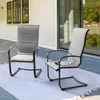 Graue Outdoor Textilene-Metall-Esszimmerstühle (2er-Pack) Produktbild-Vorschau 10