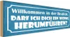 vianmo Holzschild 10x27 cm Wilkommen in der Realität darf Produktbild-Vorschau 1
