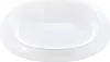 A top-down view of a white oval-shaped bowl and plate set on a white background. Anteprima dell’immagine prodotto