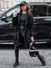 Cappotto lungo da donna con cappuccio MELBY nero S Anteprima dell’immagine prodotto 2