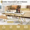 A coffee table with two shelves in a living room setting. Produktbild-Vorschau