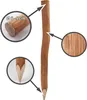 Close-up views of a wooden post, highlighting its texture, diameter, and pointed end. Produktbild-Vorschau