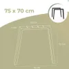 A diagram of metal table legs with dimensions indicated. Anteprima dell’immagine prodotto