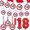 18. Geburtstag Verkehrsschild Party Deko Set rot weiß Mann Produktbild-Vorschau 1