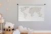 MuchoWow® Wandteppich Wandbehang Weltkarte - Gold - Grau - Produktbild-Vorschau 4