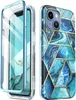 A collage showing two views of an iPhone case: one with a screen protector and one without, highlighting the case's design. Podgląd zdjęcia produktu