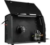 The inside of a welding machine with the lid open, showing the wire spool and feeder mechanism. Produktbild-Vorschau