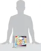 A silhouetted person is shown from the chest up, with their hands resting on a table. In front of them is a product box. Náhled obrázku produktu