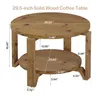 A diagram showing the dimensions of a wooden coffee table. Produktbild-Vorschau