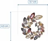 PINETS Brosche Kranz Blatt Strass Blume Geschenk Produktbild-Vorschau 8