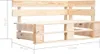 vidaXL Outdoor-Eckbank Paletten Holz Produktbild-Vorschau 4