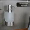 Dolvhin Seifenspender Wandmontage ohne Bohren | Milchglas Produktbild-Vorschau 4
