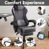 TWOLIIN Ergonomická herní židle s masáží a opěrkou nohou, Náhled obrázku produktu 5