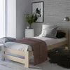 Holzbett 90x200 cm mit Lattenrost Modern Bett Bed Kiefer Produktbild-Vorschau 3