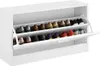 A white shoe cabinet with multiple shelves filled with shoes. Anteprima dell’immagine prodotto