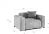 A diagram showing the dimensions of a sofa. Produktbild-Vorschau