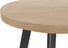Esstisch rund Akazienholz natur massiv 100 cm schwarz Produktbild-Vorschau 4