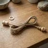 ENNA Freiluft Leuchtenkabel 5m IP64 E27, Beige geflochtenes Produktbild-Vorschau 2