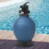 Pool-Sandfilter mit 6-Wege-Ventil Filterkessel Blau 460 mm Produktbild-Vorschau 2
