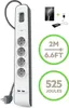 Belkin BSV401CA2M, 525 J, 4 AC-Ausgänge, Typ E, Schwarz, Produktbild-Vorschau 4