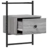 Wand-Nachttisch Grau Sonoma 35x30x51 cm Holzwerkstoff Produktbild-Vorschau 8