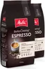 Two bags of Melitta BellaCrema Espresso coffee beans are shown against a white background. Produktbild-Vorschau