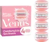A package of Gillette Venus Comfortglide Spa Breeze women's razor blades and several individual razor blades. Podgląd zdjęcia produktu