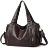 Große Damen Shopper Tasche aus Kunstleder im Vintage-Stil Produktbild-Vorschau 1