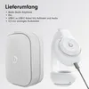 A white Beats Studio Pro headphones and its carrying case are displayed next to a list of included items. Produktbild-Vorschau