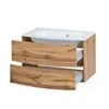 Badezimmer Einzelwaschtisch 80 cm Wotaneiche Nb. LAURIA-03  Produktbild-Vorschau 7
