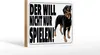 Holzschild Hinweis 18x12cm Hund will nicht nur spielen weiß Produktbild-Vorschau 2
