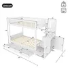 Flieks Etagenbett 90x200cm mit 2 Schubladen, Kinderbett Produktbild-Vorschau 7