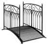 Outsunny Gartenbrücke aus Metall 135,5 cm Teichbrücke mit Produktbild-Vorschau 1