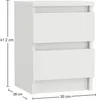 Nachttisch Beistelltisch weiß 30x28x41,2 cm - mit zwei Produktbild-Vorschau 3