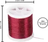 Kurtzy 20 Set Metallicfarbenes Polyester Stickgarn für Produktbild-Vorschau 2