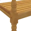 Batavia-Bank mit Grauem Kissen 150 cm Massivholz Teak Produktbild-Vorschau 4