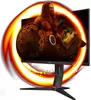 A gaming monitor displaying a warrior character with a shield and axe, surrounded by a fiery ring. Produktbild-Vorschau