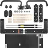 A collection of hardware components for a Murphy bed kit, laid out on a white background. Podgląd zdjęcia produktu