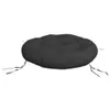 vidaXL Coussin Rond Noir Ø 60 x 11 cm Tissu Oxford Voir les images du produit 4