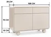 Commode ORION K2D2SZ in de kleur Cashmere, met afgeronde Productafbeelding-voorbeeld 3