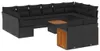 vidaXL 13-tlg. Garten-Sofagarnitur mit Kissen Schwarz Poly Produktbild-Vorschau 1
